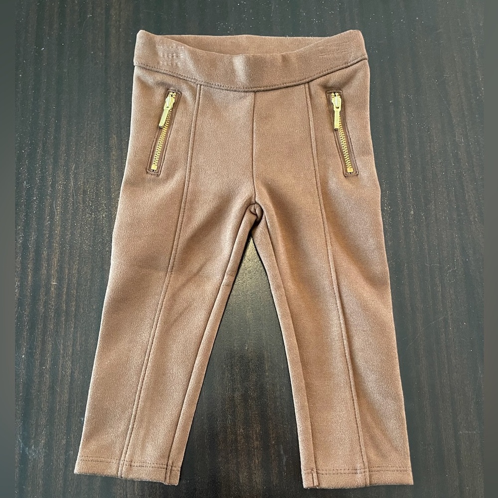Janie and Jack Brown Suede Pants